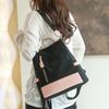 New color matching backpack women's large-capacity simple anti-theft commuter schoolbag PU leather fashionable portable shoulder bag