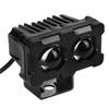 LED Motorcycle Driving Fog Spot Light Auxiliary Lamp White+Amber