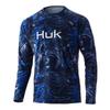 Mens Quick-Dry UV Protection Fishing T-Shirt Long Sleeve Crew Neck Summer Outdoor Sports Cycling Apparel