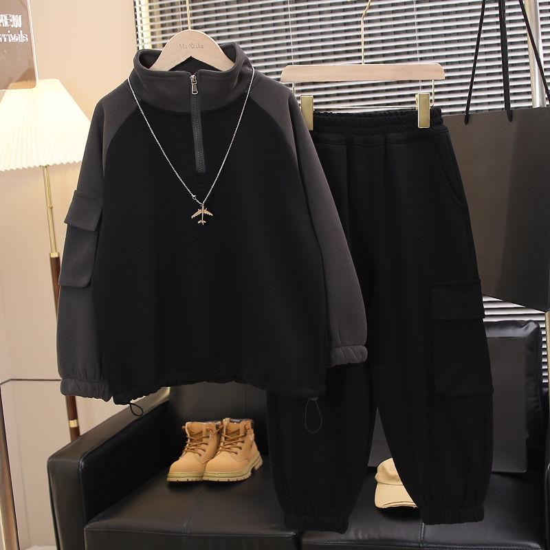 Boys' Autumn 2025 Fashionable Sporty Sweatshirt Set