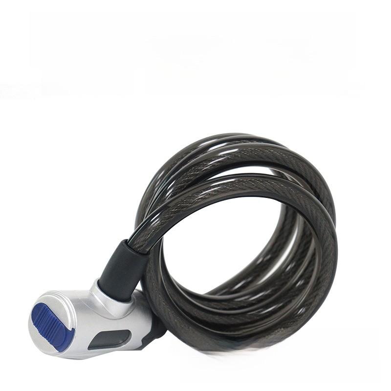 Bike Lock With Steel Cable For Portable Theft Prevention And Cycling Safety