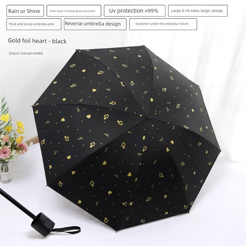 Ombrello da Bambina Carino con Stampa Pois Pieghevole Protezione Solare UV Automatico Pioggia e Sole Doppio Uso Ombrello da Sole