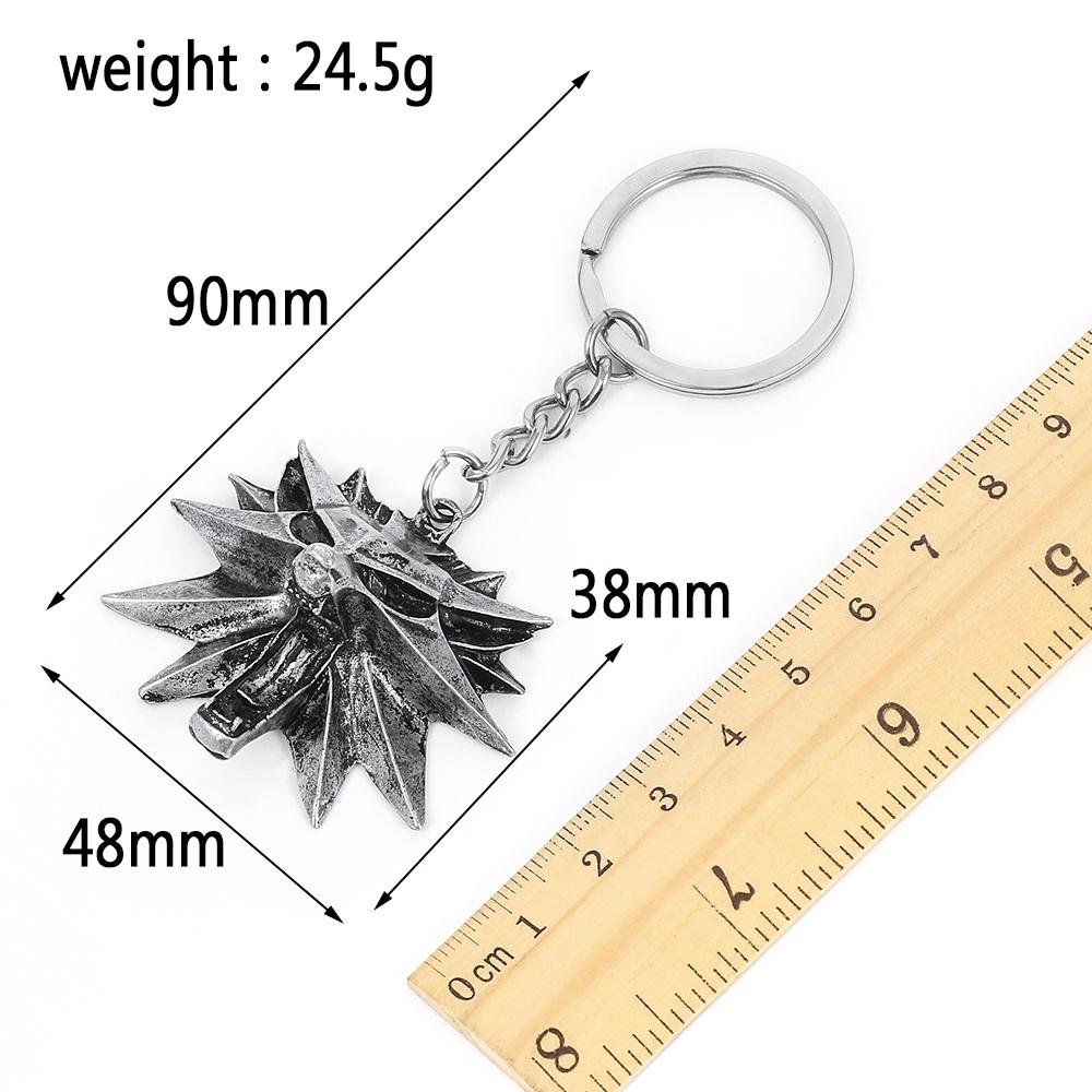 The Witcher 3 Wild Hunt Slitina Vlčí Hlava Přívěsek Náhrdelník Vintage Klíčenka Pánské Šperky Dárek