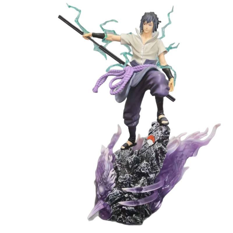 Naruto Shippuden Peripheral Ten Years Naruto Sasuke Toy Anime Scene Table Model Ornament Doll Gift