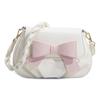 Girls' bags niche new bow small round bag pleated shoulder cloud bag love women's messenger bag