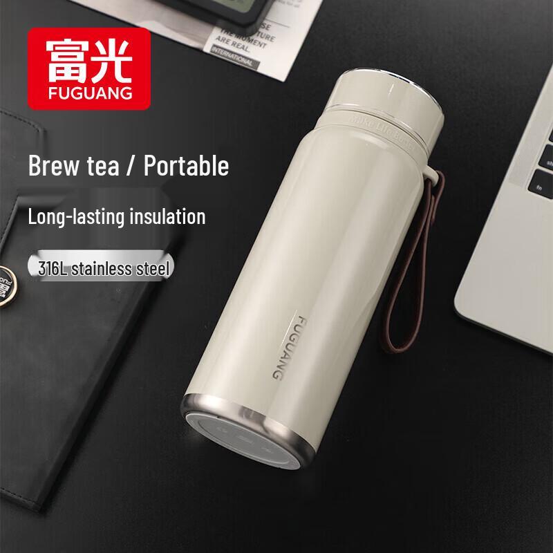 FUGUANG 750ml 316L Stainless Steel Tea Infuser Thermos