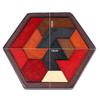 Classical Wooden Geometric Shape Tangram Board IQ Brain Teaser Puzzles Board Educational Toys