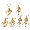 European and American New Special-Interest Design Personalized Octopus Earrings Necklace Cold Wind Jellyfish Pendant for Women