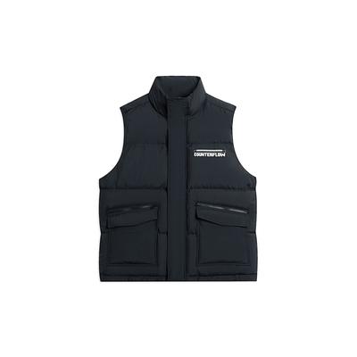 Futter Buchstaben Stehkragen Daunenjacke Unisex Oberbekleidung Schwarz AMRS095-1