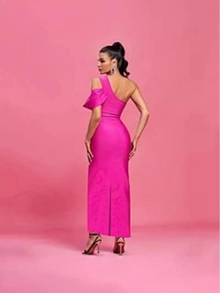 Women's One-Shoulder Slit Dress - Sexy Summer Nightclub Outfit