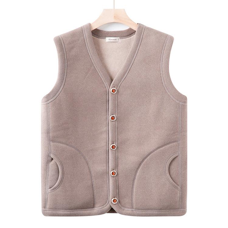 

Теплый жилет для женщин среднего и пожилого возраста, утолщенный жилет с плюшем, зимний теплый топ для бабушки, жилет с плюшем для мамы 5XL