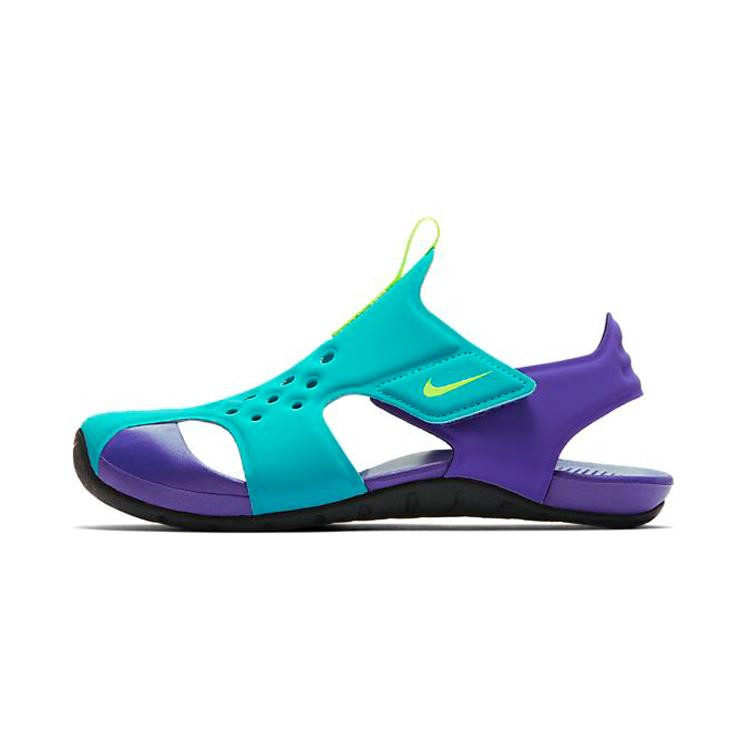 New Nike Sunray Protect 2 Children's Sandals Blue Purple Children Aged 3-7 Years Old 943826-303