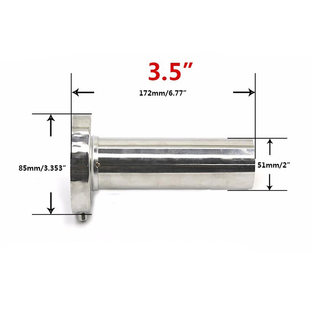 Adjustable Exhaust Muffler Universal 85mm 3.5  / 98mm 4    / 110mm 4.5    Car Chrome Stainless Exhaust Muffler YC101073 85mm