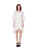 Greedius Assymetric Curved Ruffle Overlay Skirt