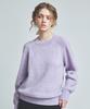 KNITTED Shaggy Dog 100% Wool Round Knit Lavender