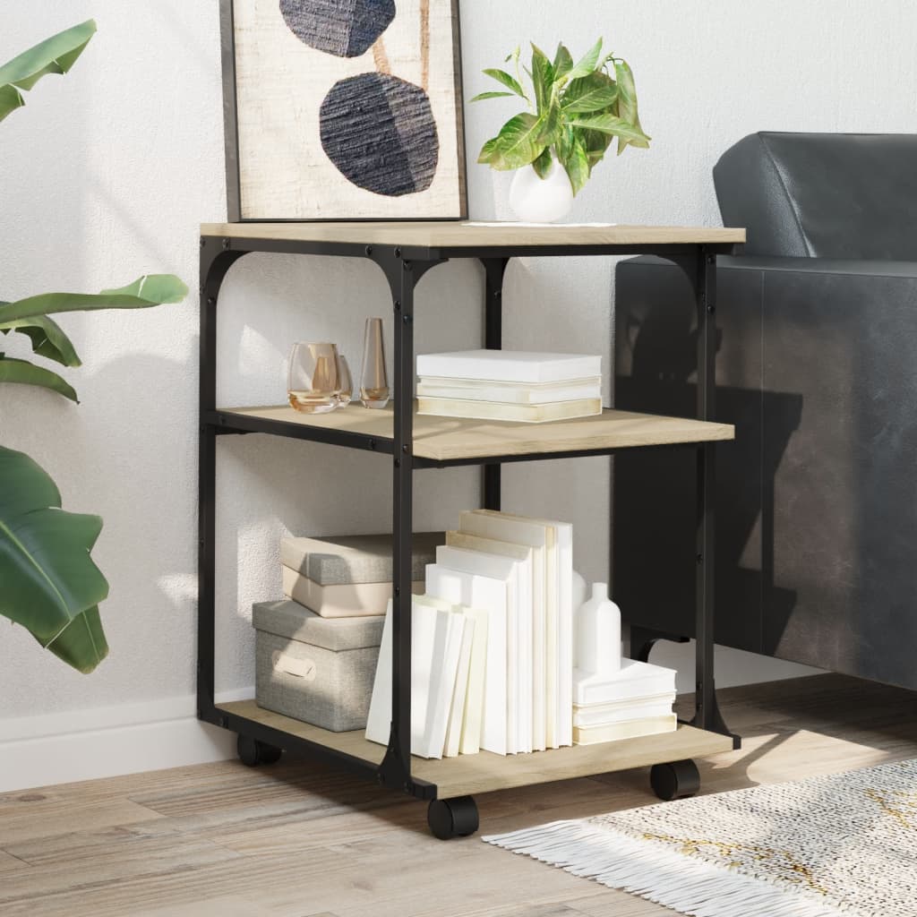 Vidaxl Printer Stand, 3-Tier, Sonoma Oak, 43X48X64 Cm