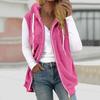 Warm Plush Vest Jacket Womens Fashion Sleeveless Hooded Zipper Pocket Solid Color Loose