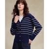 Demana Silk Wool Blend Faux Two-Piece Stripe Knit Sweater