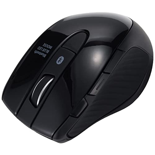 Sanwa Supply Bluetooth 3.0 multi-pairing mouse (up to 3 devices can be paired) Blue LED 6 buttons Medium size MA-BTBL121BK