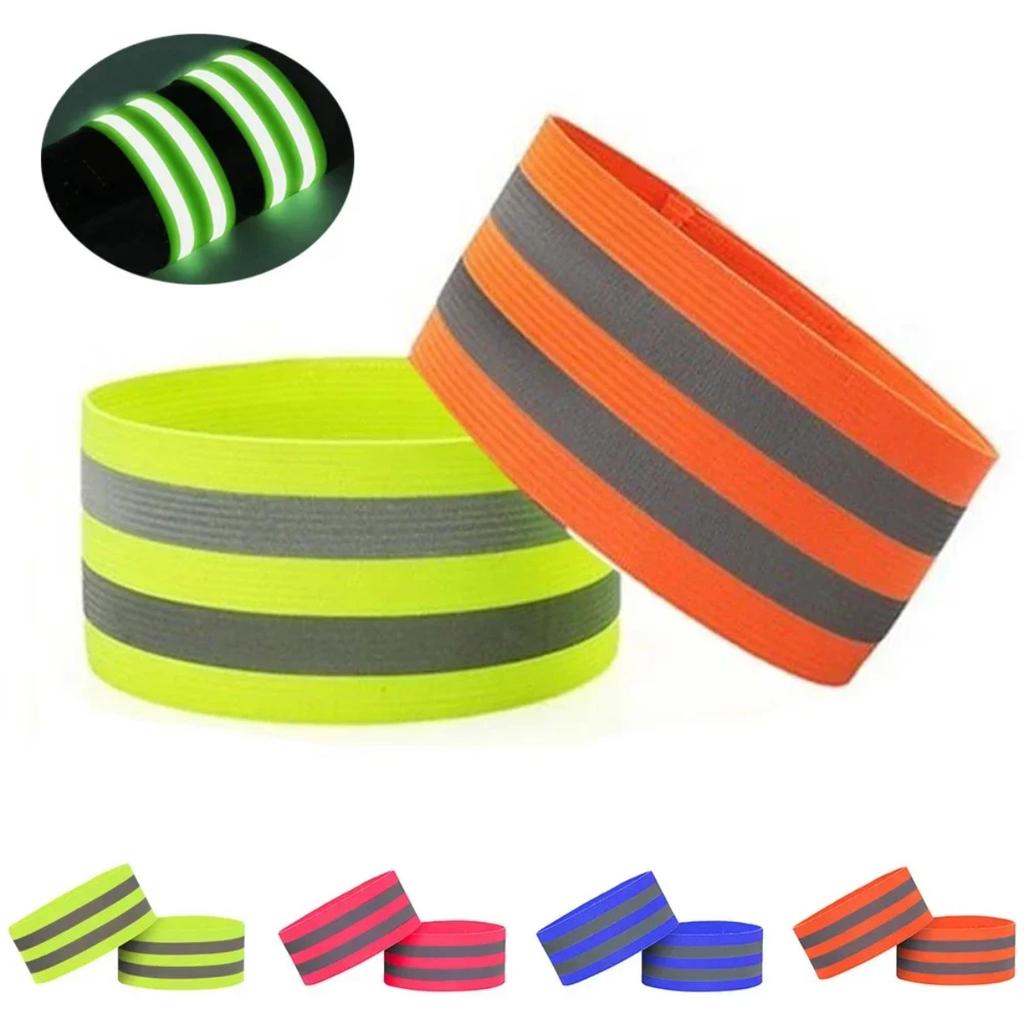 High Visibility Reflect Straps Reflective Bands Wrist Arm Ankle Leg Uses For Night Walking Cycling Running Safety Reflector Tape