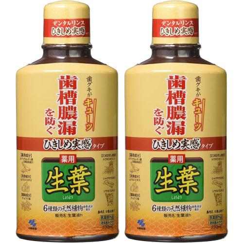 

[Bulk Purchase] Tightening Fresh Leaf Extract (Shoyoeki) Dental Rinse/Liquid Toothpaste to Prevent Periodontal Disease, Herbal Mint Flavor, 330ml x 2