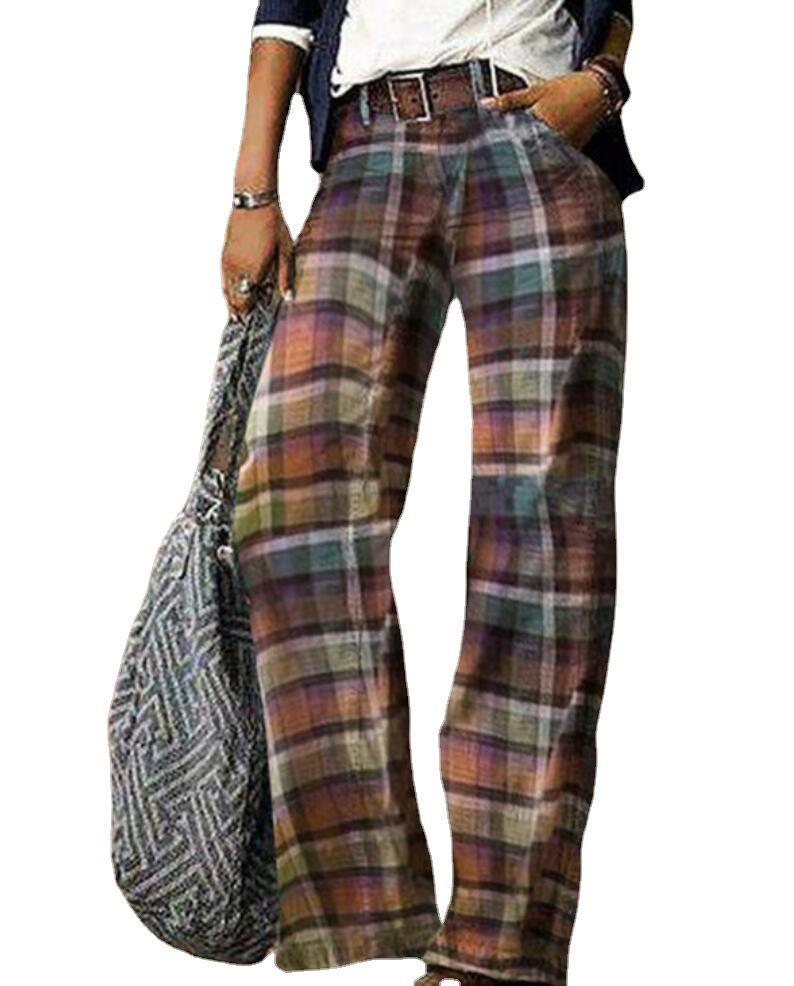 European and American Plus Size Women's Casual Wide Leg Imitation Jeans