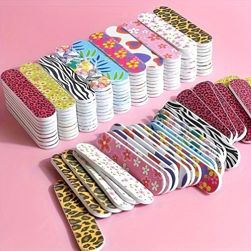 5/10/pcs Color Nail File Double sided Sandpaper Wooden Polishing Strip Gentle Repair Tool for Nail Art/Fake Nails