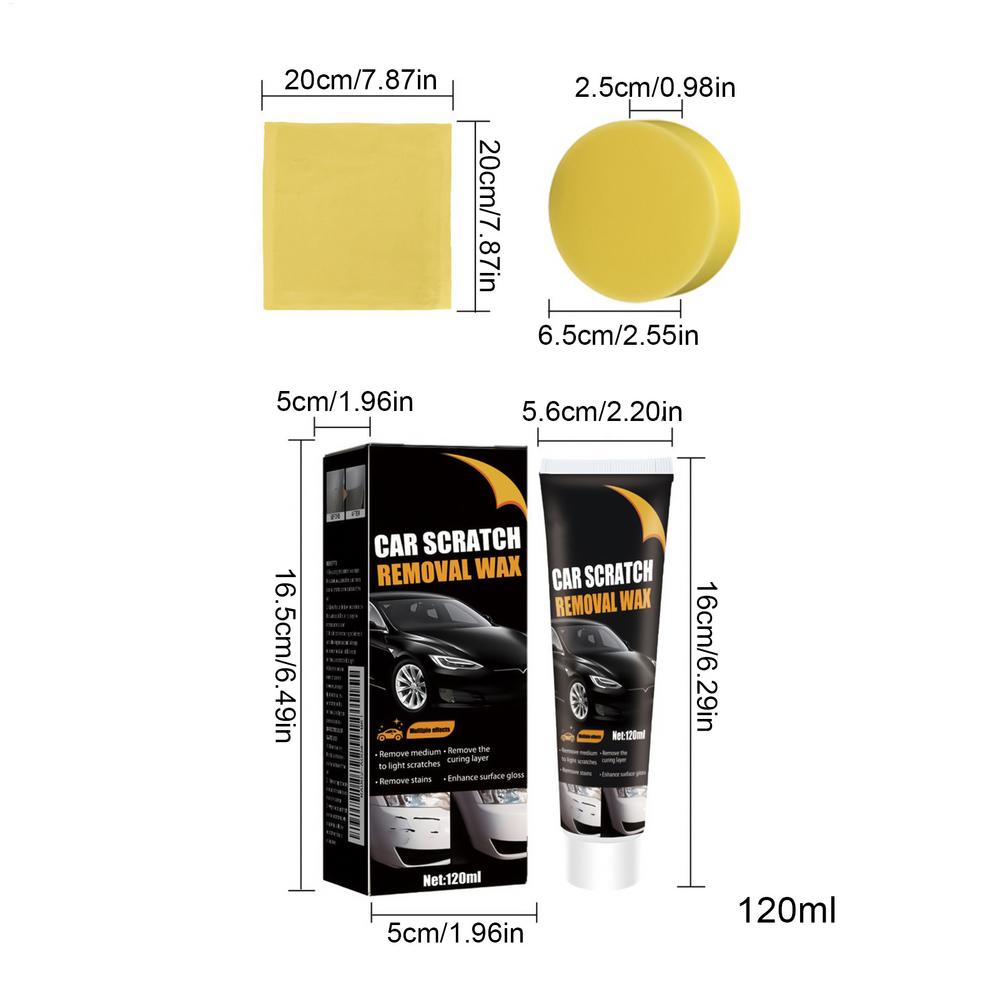 120ml Car Scratch & Swirl Remover Professional Polishing Wax for Auto Paint Restoration, Works on Car, Motorcycle, Truck & RV