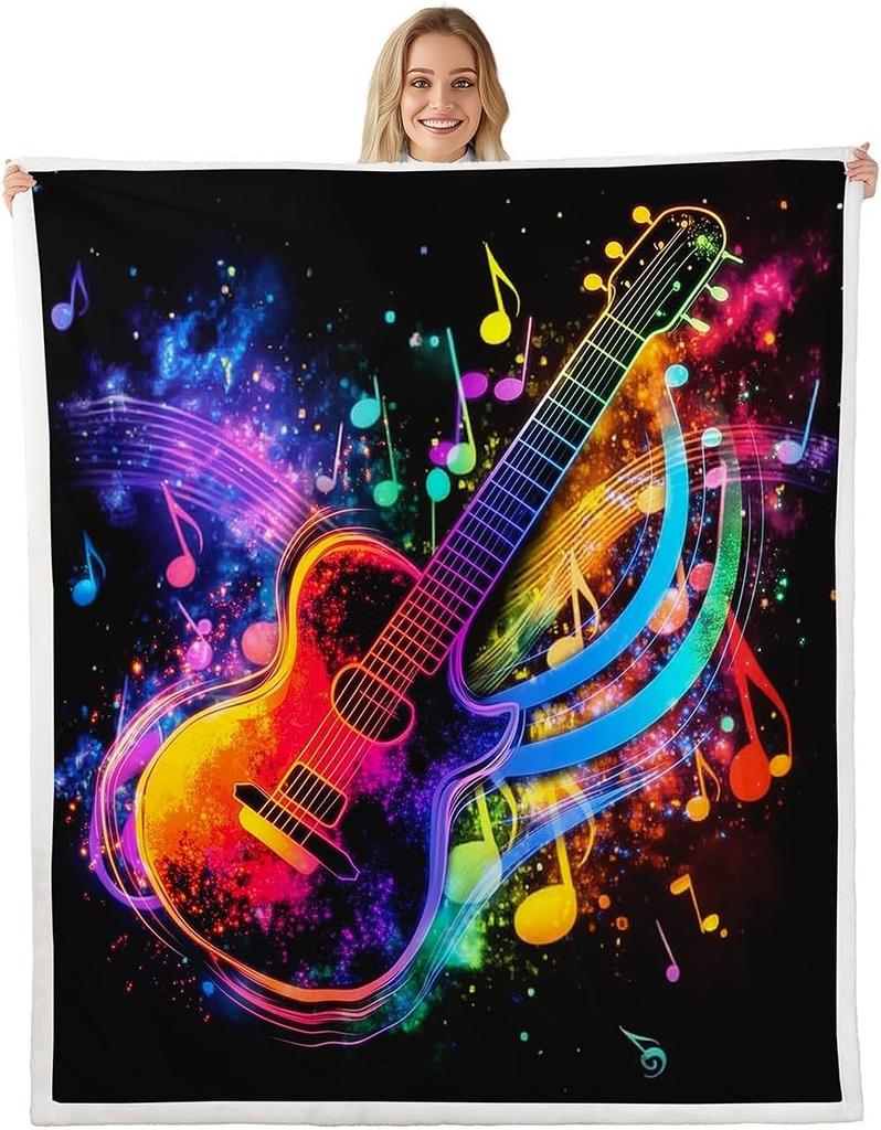 GUOYU Blanket Boys Girls Japanese Style Plush Blanket for Bed Sofa Couch Japanese Ukiyoe Sherpa Blanket Cherry Blossoms Fleece Throw Blanket