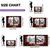 1Pcs Winter Snow Window View Scene Decoration Background Christmas Backdrop Decorations For Photo Studio Photo Booth Party