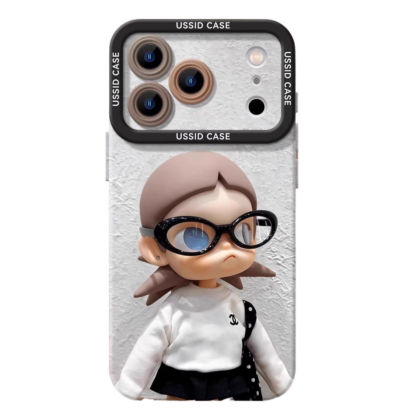 Cute 3D Doll Silicone Phone Case, Kawaii Fashion Shockproof Soft Cover for iPhone iPhone 17