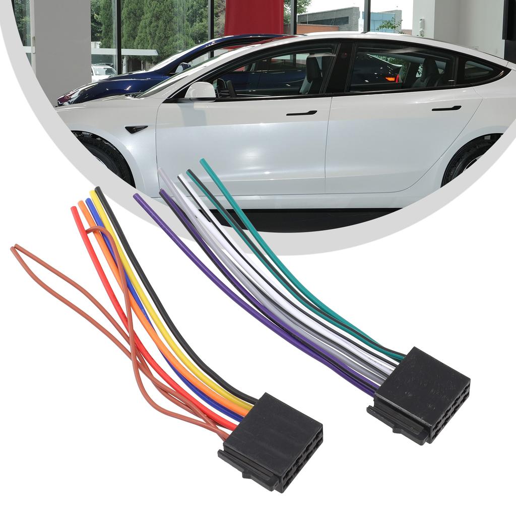 Universal Car Stereo Radio ISO Cable Adapter ABS Male Plug To Female Connector Wiring Harness Radio Accessories 4