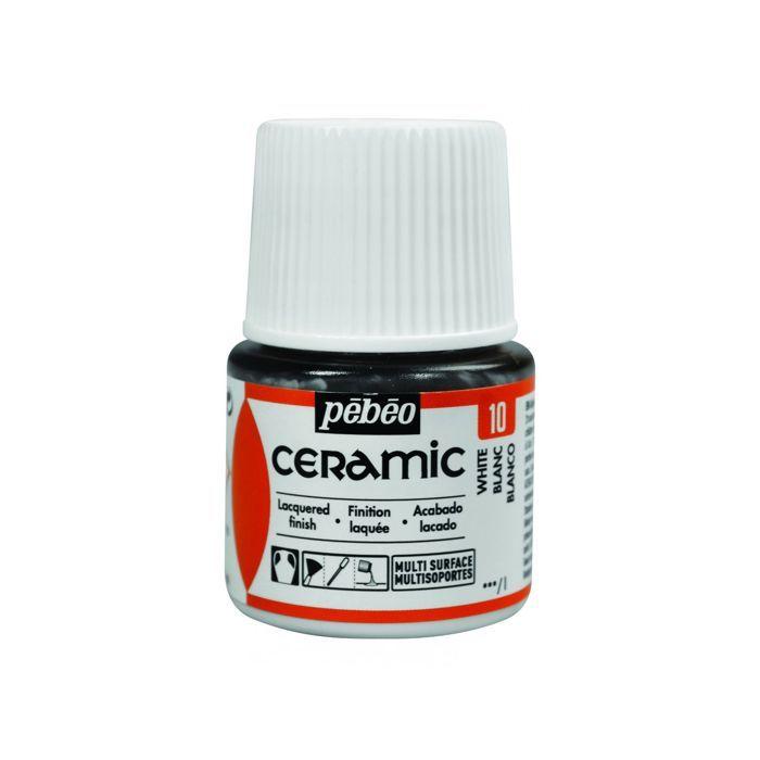 Paint - Pebeo - Ceramic - White - 45ml - Glossy