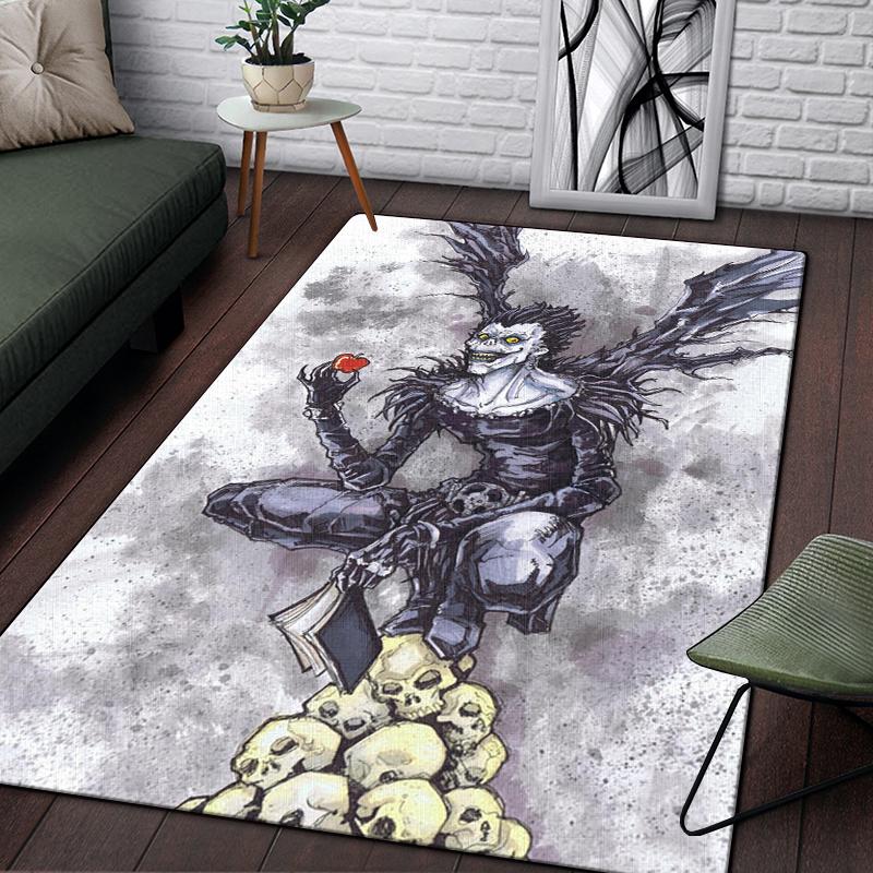 Death Note Comic Printed Carpet for Living Room Rugs Camping Stranger Things Picnic Mats Anti-Slip E-sports Rug Yoga Mat Gifts
