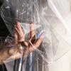 50x137cm Semi-transparent TPU Fabric Matte Waterproof Film Designer Fabric for DIY Sewing Dress Clothes Raincoat Bag Decor