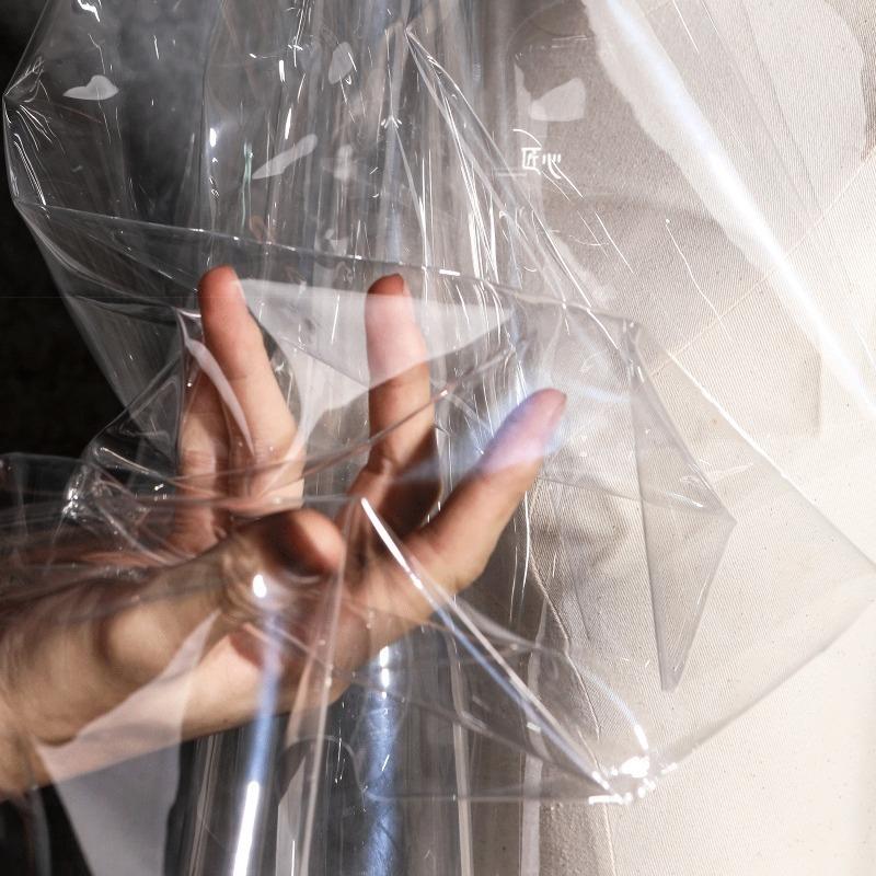 50x137cm Semi-transparent TPU Fabric Matte Waterproof Film Designer Fabric for DIY Sewing Dress Clothes Raincoat Bag Decor