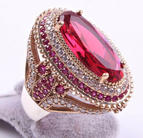 Two Tone Electroplated Oval Cubic Zirconia Ring Adjustable Band Elegant Design for Women Fashion Jewelry