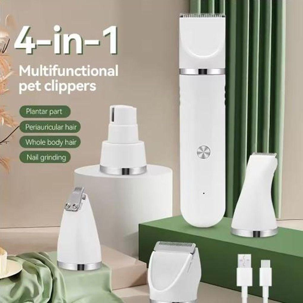 High Power 4 In 1 Electric Pet Hair Shaver 4 Different Blades Pet Grooming Clipper  Cat Grooming