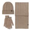 Adult warm self-heating German velvet three-piece set outdoor knitted hat scarf gloves three-piece set winter
