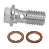 Bullone banjo M11 X 1.25 23mm Alta Capacità di Carico Metallo Costruzione Solida per Sistema Olio Carburante