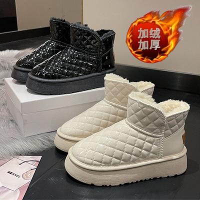Popular Thick-soled Snow Boots Women's 2025 New Warm Northeast Cotton Shoes Women's Cotton Boots Winter Velvet Thickened Bread Shoes