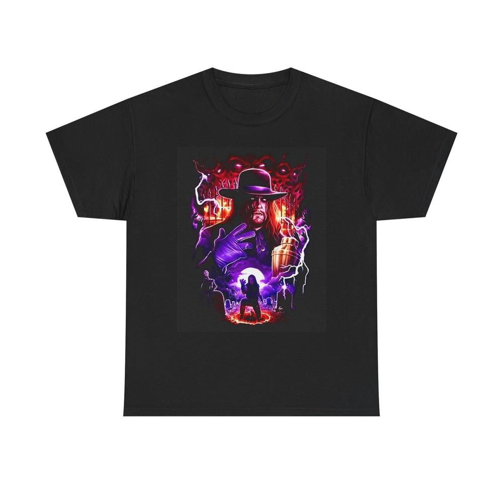 Undertaker Graphic T Shirt Vintage Wrestling Retro Unisex Heavy Cotton Tee Unisex T-Shirt XXL