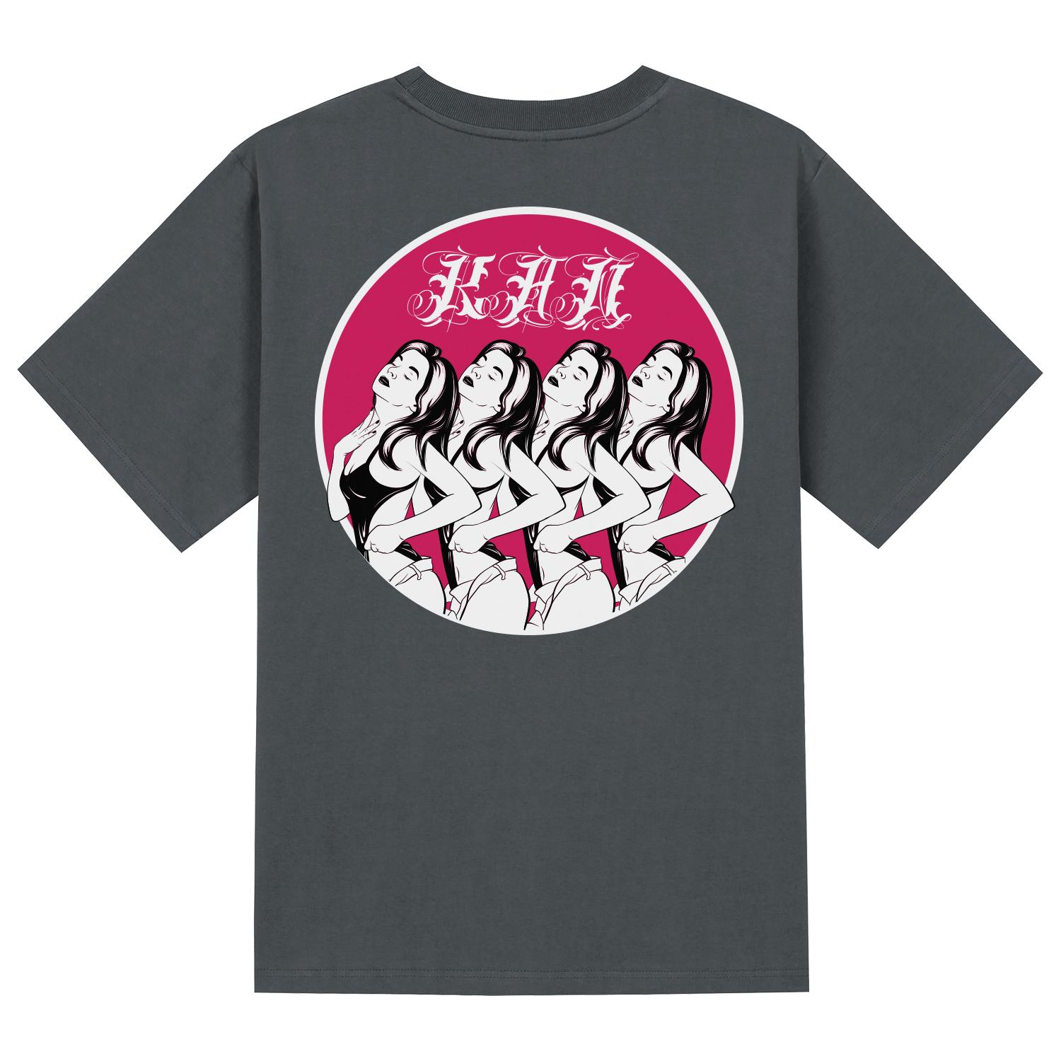 Khan 6312 Ktg0037 Old Girls Short Sleeve T-Shirt - Gray Gray/L