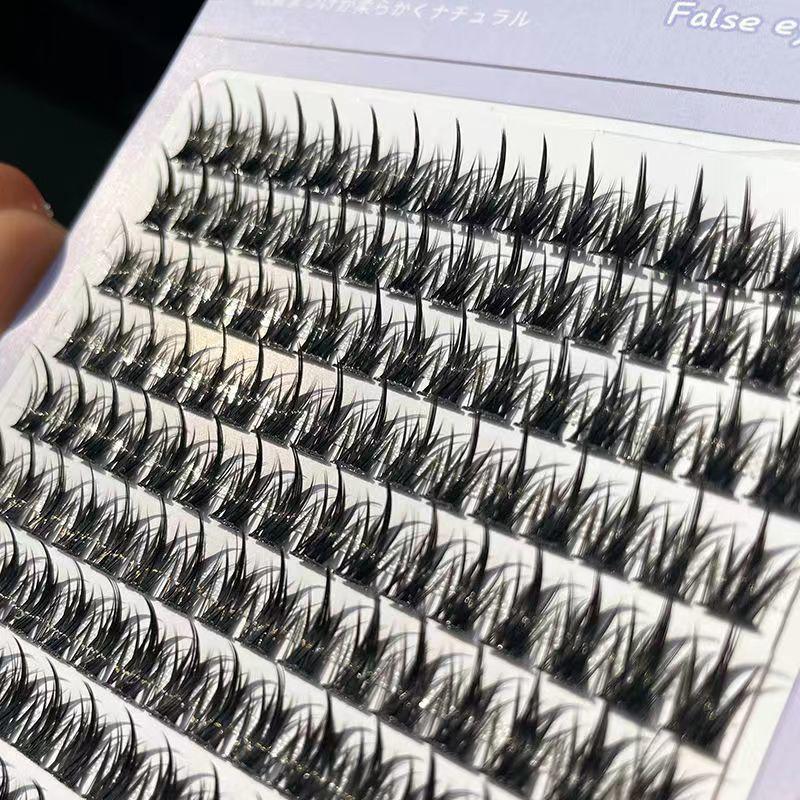 XOYO Self-Adhesive Lazy-Eyelash Clusters: Large Capacity, Dense Segmented Spire Design for Beginners.
