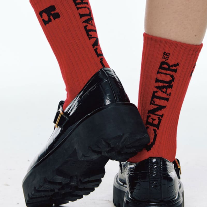CENTAUR.KR CENTAUR CREW SOCKS_RED