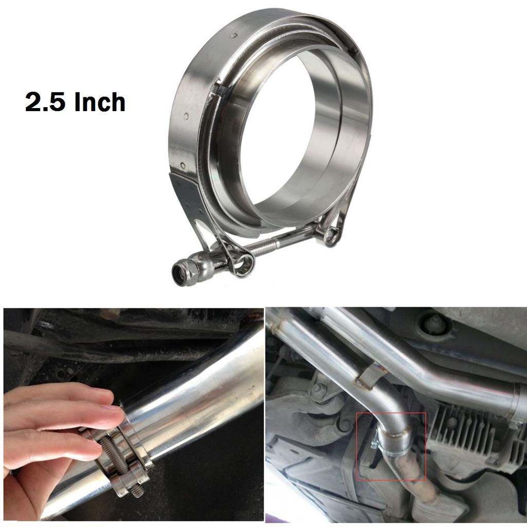 V-Band Clamp 3 Inch SS304 V-Band Clamp Stainless Steel M//F V Band Turbo Exhaust Downpipe