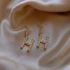 Light luxury high-end sense gold long fringed temperament earrings fashionable atmosphere versatile stud earrings personalized daily earrings
