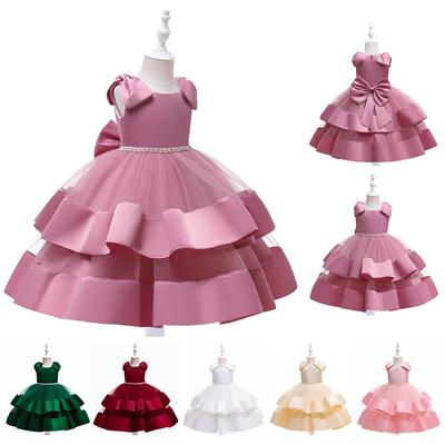 Rochie de prințesă europeană și americană 2025: Fustă Pufoasă pentru Copii Mici și Mari cu Mâneci Bufante - Perfectă pentru Spectacole și Prezentări de Modă