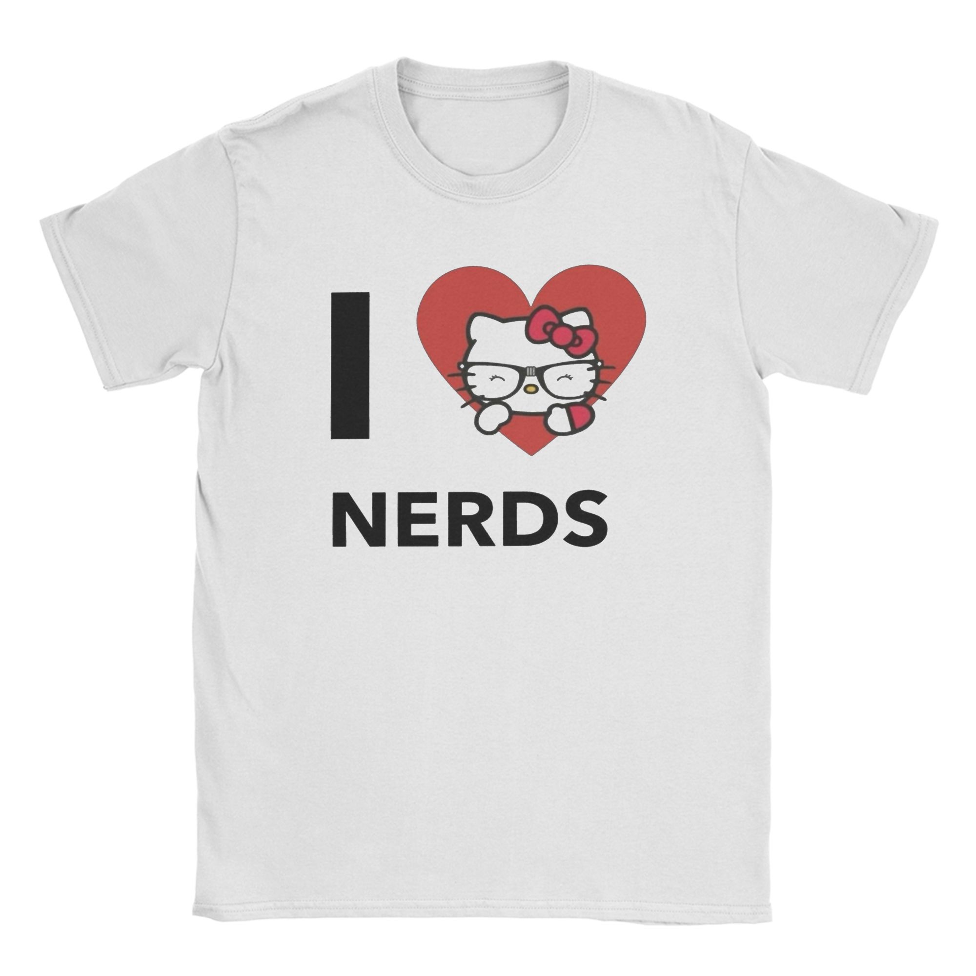 

Miniso I LOVE NERDS KT TShirts Cotton Tees Summer Vintage Short Sleeve T Shirt O Neck Popular Pattern Tee Shirt New Arrival S