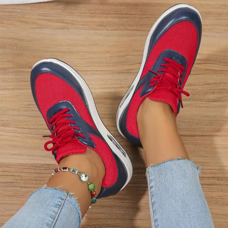 2024 New Color Matching Breathable Sports Shoes for Women Purple Tennis Women's Shoes Autumn Comfortable Women's Sports Shoes